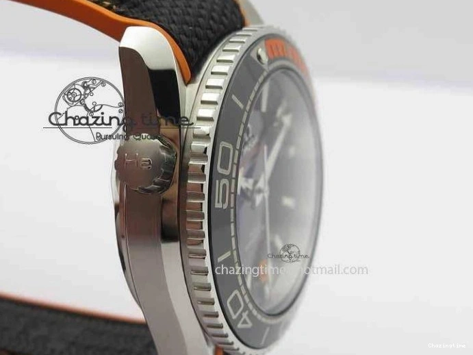 0521 Resilient Planet Ocean 2016 43.5mm SS OM 1:1 Best Edition Black Dial On Black Nylon Strap A 8167